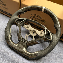 Load image into Gallery viewer, czd auto parts carbon fiber steering wheel for Infiniti G37 with white stitch and perforated leather