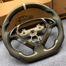 Load image into Gallery viewer, czd auto parts carbon fiber steering wheel for Infiniti G37 with white stitch and perforated leather