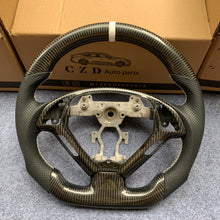 Load image into Gallery viewer, czd auto parts carbon fiber steering wheel for Infiniti G37 with white stitch and perforated leather