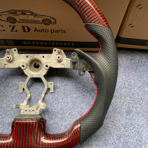 czd auto parts carbon fiber steering wheel for Infiniti Q40 Q60 2014-2015 with red wires forged carbon fiber