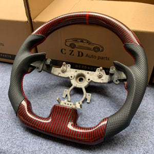 czd auto parts carbon fiber steering wheel for Infiniti Q40 Q60 2014-2015 with red wires forged carbon fiber