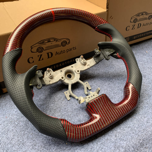 czd auto parts carbon fiber steering wheel for Infiniti Q40 Q60 2014-2015 with red wires forged carbon fiber