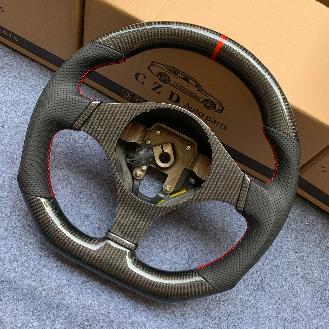 CZD auto parts carbon fiber steering wheel for Mitsubishi Lancer Evolution Evo 8 VIII 2003-2005 with red stripe
