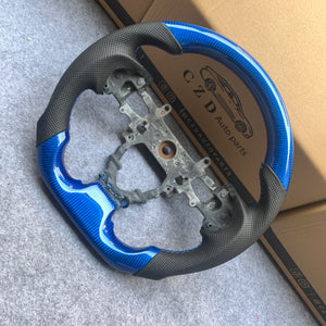 czd auto parts carbon fiber steering wheel for Honda FK2/Honda 9th gen Civic/SI 2012-2015 with gloss blue carbon fiber