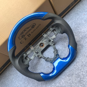 czd auto parts carbon fiber steering wheel for Honda FK2/Honda 9th gen Civic/SI 2012-2015 with gloss blue carbon fiber