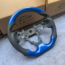 Load image into Gallery viewer, CZD Autoparts For Honda 9th gen Civic/SI 2012-2015 carbon fiber steering wheel gloss blue carbon fiber top&amp;bottom