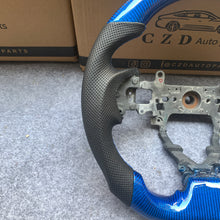 Load image into Gallery viewer, czd auto parts carbon fiber steering wheel for Honda FK2/Honda 9th gen Civic/SI 2012-2015 with gloss blue carbon fiber