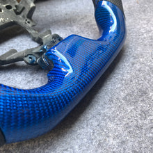 Load image into Gallery viewer, czd auto parts carbon fiber steering wheel for Honda FK2/Honda 9th gen Civic/SI 2012-2015 with gloss blue carbon fiber