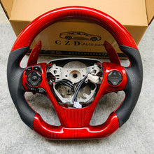 Load image into Gallery viewer, CZD For 2013/2014/2015/2016/2017 7th Toyota Gamry carbon fiber steering wheel with perforated leather sides