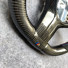 Load image into Gallery viewer, CZD Autoparts for BMW M1 M2 M3 M4 F80 F82 F83 carbon fiber steering wheel black acantara sides with M-color stitching