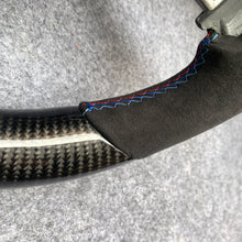Load image into Gallery viewer, CZD Autoparts for BMW M5 F10 M6 F06 F12 F13 X5M F85 X6M F86 carbon fiber steering wheel gloss black carbon fiber trim and LED