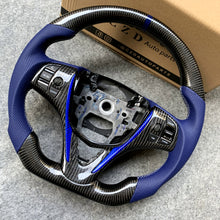 Load image into Gallery viewer, czd auto parts carbon fiber steering wheel for Acura TLX 2015-2021 with blue leather and white stitch