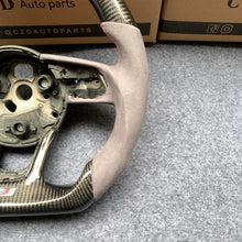 Load image into Gallery viewer, CZD auto parts carbon fiber steering wheel for Audi A1 (8X) Sportback with grey alcantara