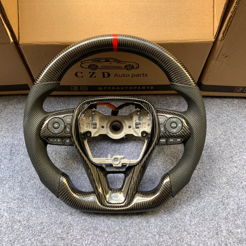 czd auto parts carbon fiber steering wheel for Toyota Corolla 2019-2020 with black stitch