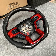 Load image into Gallery viewer, CZD Auto Parts carbon fiber steering wheel for Ford EXPEDITION 2018-2021 with red carbon fiber trim