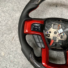 Load image into Gallery viewer, CZD Auto Parts carbon fiber steering wheel for Ford EXPEDITION 2018-2021 with red carbon fiber trim