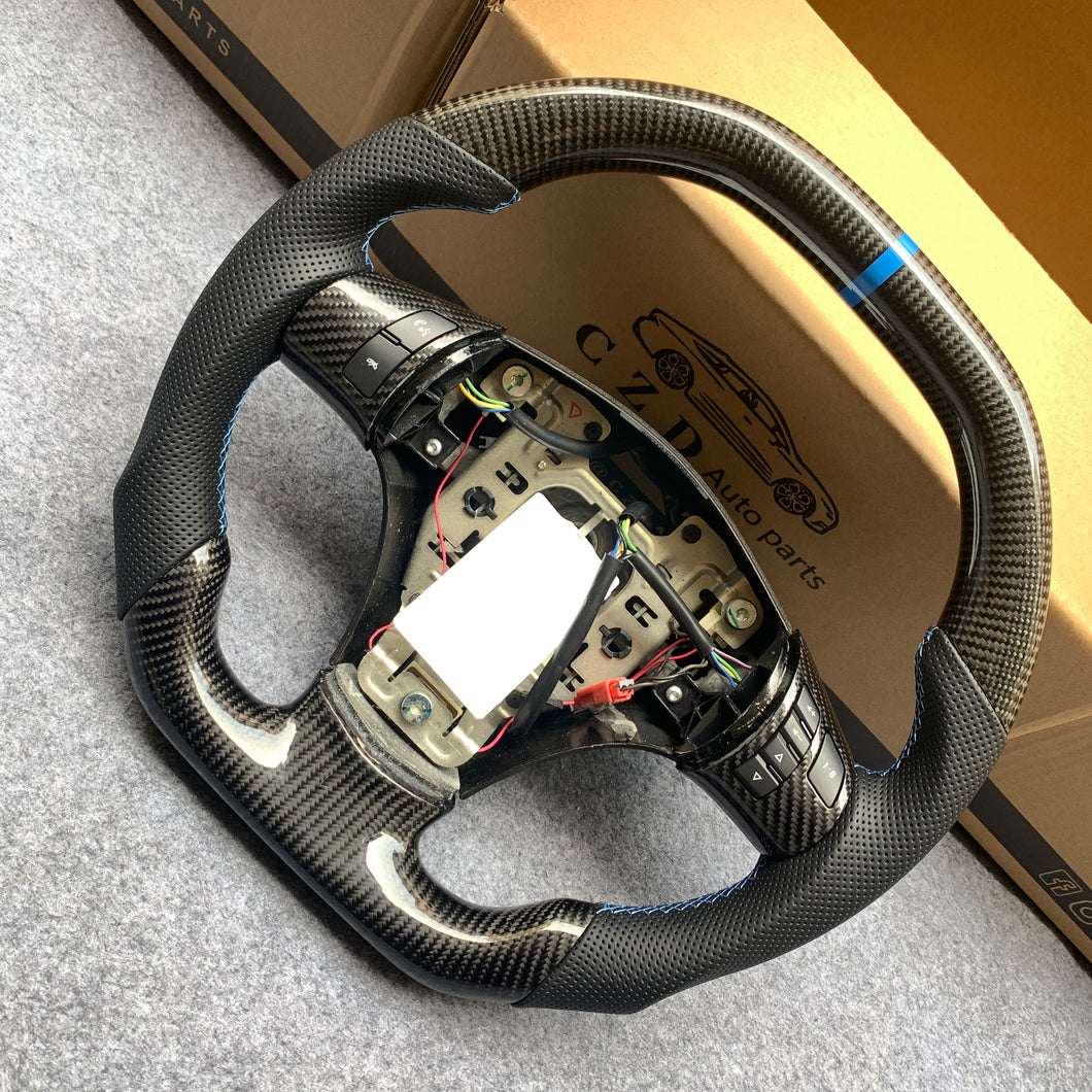 CZD auto parts carbon fiber steering wheel for Chevrolet Corvette C6 Z06 C6 2005-2013 with blue stitching