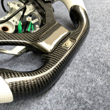 Load image into Gallery viewer, CZD auto parts carbon fiber steering wheel for Lexus RCF F sport with white perforated leather