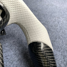 Load image into Gallery viewer, CZD auto parts carbon fiber steering wheel for Lexus RCF F sport with white perforated leather