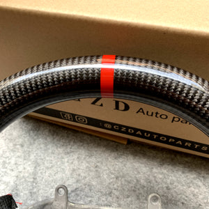CZD Autoparts For Honda FK2 carbon fiber steering wheel gloss carbon fiber top&bottom