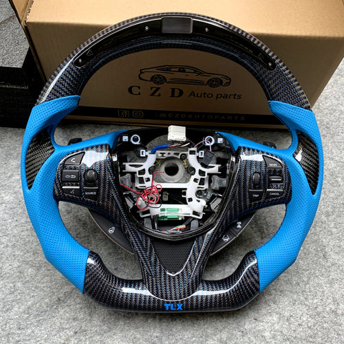 czd auto parts carbon fiber steering wheel for Acura TLX 2015-2021 with printing tlx logo