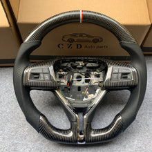 Load image into Gallery viewer, CZD Autoparts For MASERATI GHIBLI M157 2014-2019 carbon fiber steering wheel gloss finish with perforated leather