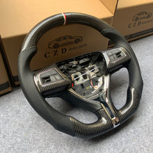 Load image into Gallery viewer, CZD auto parts carbon fiber steering wheel for Maserati Quattroporte GTS 2013-2019 with black stitching