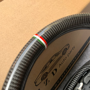 CZD Autoparts For MASERATI GHIBLI M157 2014-2019 carbon fiber steering wheel gloss finish with perforated leather