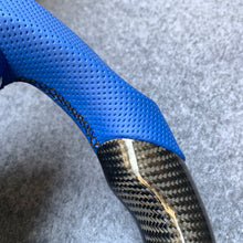 Load image into Gallery viewer, CZD auto parts for Tesla Model 3 2017-2020 carbon fiber steering wheel with blue perforated leather side