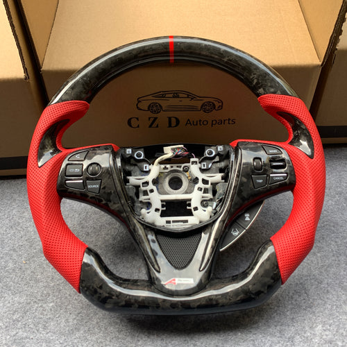 czd auto parts carbon fiber steering wheel for Acura TLX 2015-2021 with thumb grips