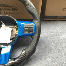 Load image into Gallery viewer, CZD auto parts for Jeep Wrangler 2011-2017 carbon fiber steering wheel with blue carbon trim