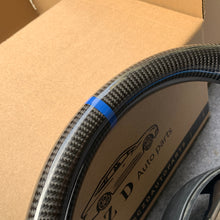 Load image into Gallery viewer, CZD auto parts for Jeep Wrangler 2011-2017 carbon fiber steering wheel with blue carbon trim