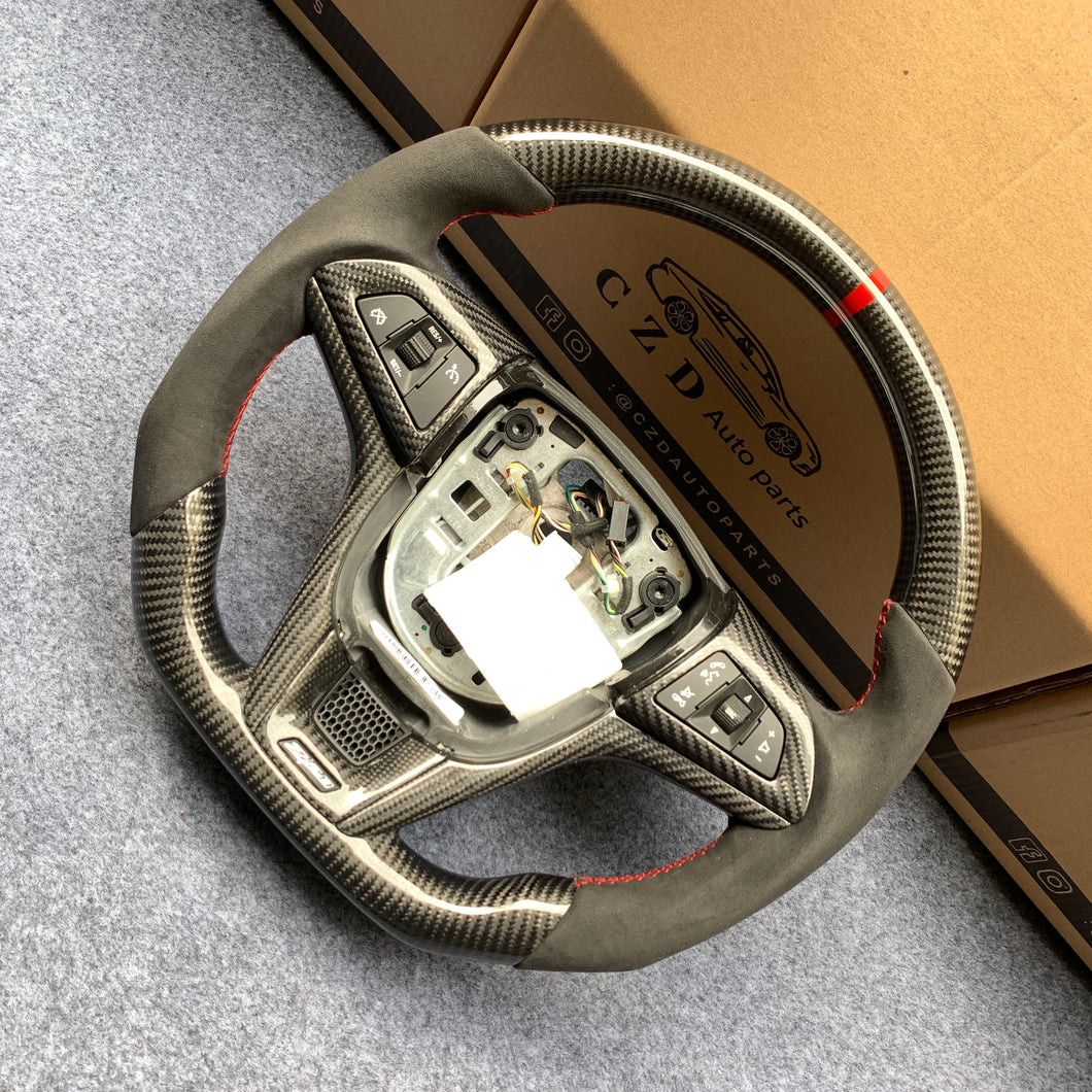 CZD auto parts carbon fiber steering wheel for Chevrolet Malibu 2011-2014 with red stripe