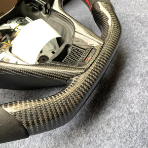 CZD auto parts carbon fiber steering wheel for Chevrolet 5th gen Camaro 2010-2015 with red stripe