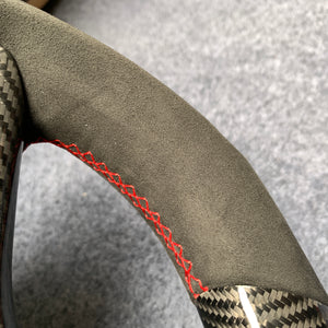 CZD auto parts carbon fiber steering wheel for Chevrolet 5th gen Camaro 2010-2015 with red stripe