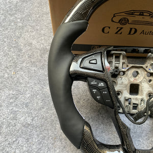 czd auto parts carbon fiber steering wheel for Ford Edge SE ST AWD 2015-2020 with honeycomb carbon fiber
