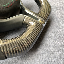 Load image into Gallery viewer, CZD auto parts carbon fiber steering wheel for Maserati Quattroporte GTS 2013-2019 with black alcantara and red stitching