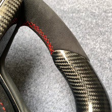 Load image into Gallery viewer, CZD auto parts carbon fiber steering wheel for Maserati Quattroporte GTS 2013-2019 with black alcantara and red stitching