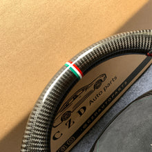 Load image into Gallery viewer, CZD auto parts carbon fiber steering wheel for Maserati Quattroporte GTS 2013-2019 with black alcantara and red stitching