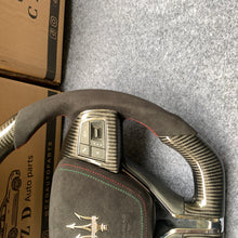 Load image into Gallery viewer, CZD auto parts carbon fiber steering wheel for Maserati Quattroporte GTS 2013-2019 with black alcantara and red stitching