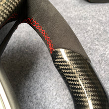 Load image into Gallery viewer, CZD auto parts carbon fiber steering wheel for Maserati Ghibli M157 2014-2019 with red stitching