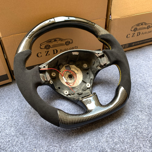 CZD auto parts carbon fiber steering wheel for Maserati GranTurismo 2007-2020 with yellow stitching