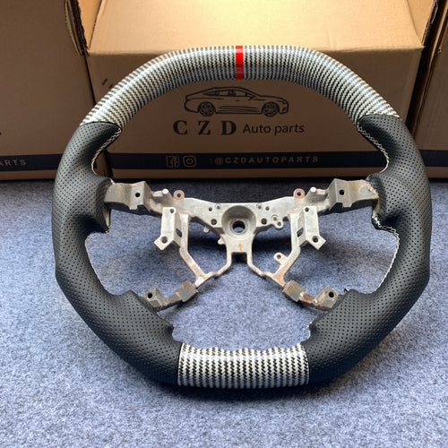 czd auto parts carbon fiber steering wheel for Tundra 2007-2013 with gray carbon fiber