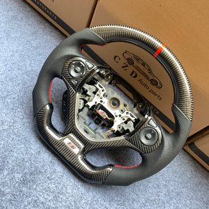 czd auto parts carbon fiber steering wheel for Honda 9th gen Civic/SI 2012-2015/Honda FK2 with red stripe