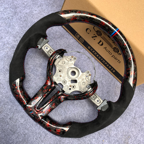 CZD Autoparts for BMW M1 M2 M3 M4 F80 F82 F83 carbon fiber steering wheel round top and flat bottom