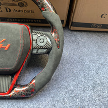 Load image into Gallery viewer, CZD auto  parts forToyota Avalon 2018-2022 carbon fiber steering wheel with forged carbon fiber with red flakes