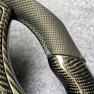 czd auto parts carbon fiber steering wheel for Acura MDX with black perforated leather