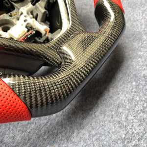 czd auto parts carbon fiber steering wheel for Honda FK2 with black stiching