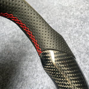 czd auto parts carbon fiber steering wheel for Infiniti G35 with red stitch