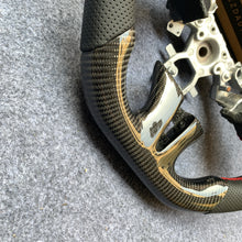 Load image into Gallery viewer, czd auto parts carbon fiber steering wheel for Infiniti Q50 with red stitch and stripe